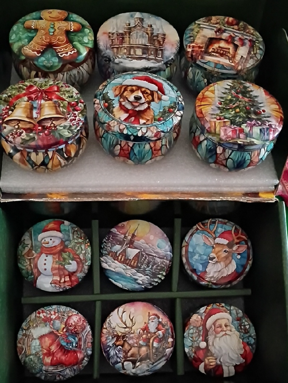 EMPTY Holiday Decorative Tin Set